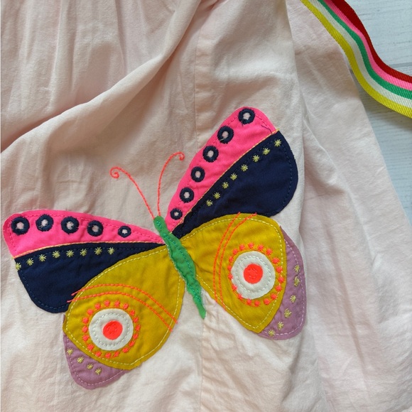 Mini Boden Pink Dress with Colorful Butterfly Accents - Picture 3 of 6